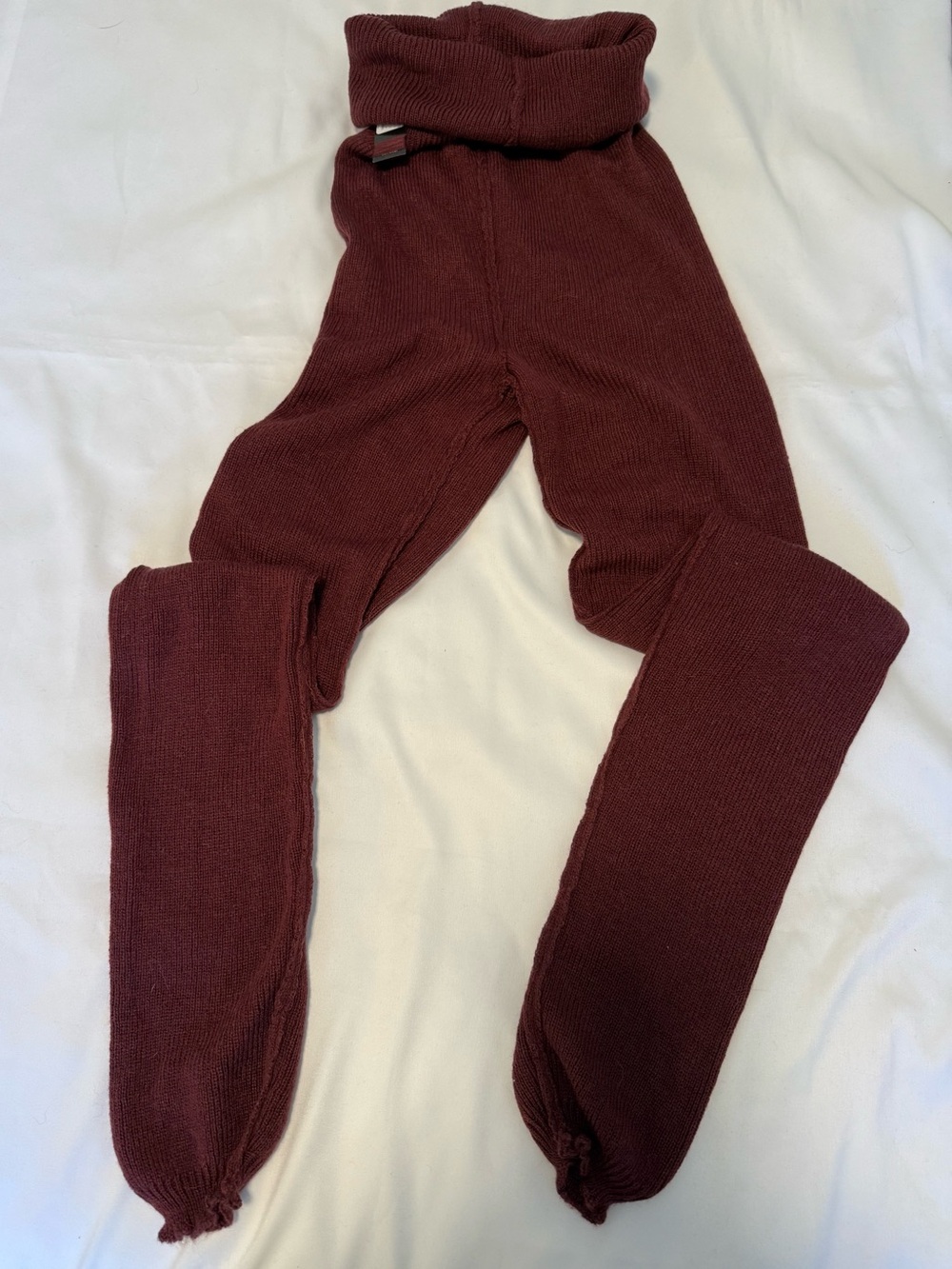 NWT! Bloch Burgundy Knit Fold Down Waist Dance Jogger- M